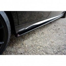 Maxton SIDE SKIRTS DIFFUSERS MERCEDES- BENZ C43 AMG W205 Gloss Black, W205