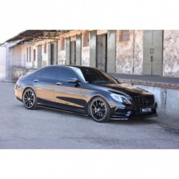Maxton SIDE SKIRTS DIFFUSERS MERCEDES-BENZ S-CLASS AMG-LINE W222 Gloss Black, CLASSE S W221