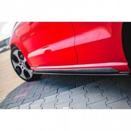 Maxton SIDE SKIRTS DIFFUSERS VOLKSWAGEN POLO MK5 GTI 6R PREFACE Gloss Black, Polo Mk5 6R