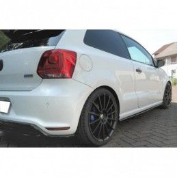 Maxton SIDE SKIRTS DIFFUSERS VOLKSWAGEN POLO MK5 R WRC Gloss Black, Polo Mk5 6R