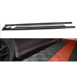 tuning SIDE SKIRTS DIFFUSERS MERCEDES- BENZ C-CLASS W205 COUPE AMG-LINE Gloss Black