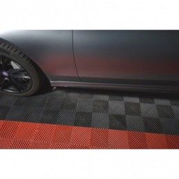 Maxton SIDE SKIRTS DIFFUSERS MERCEDES- BENZ C-CLASS W205 COUPE AMG-LINE Gloss Black, W205