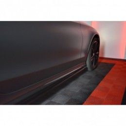 Maxton SIDE SKIRTS DIFFUSERS MERCEDES- BENZ C-CLASS W205 COUPE AMG-LINE Gloss Black, W205