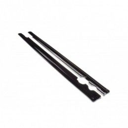 Maxton SIDE SKIRTS DIFFUSERS MERCEDES- BENZ C-CLASS W205 COUPE AMG-LINE Gloss Black, W205