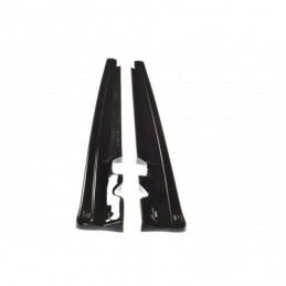 Maxton SIDE SKIRTS DIFFUSERS MERCEDES- BENZ C-CLASS W205 COUPE AMG-LINE Gloss Black, W205