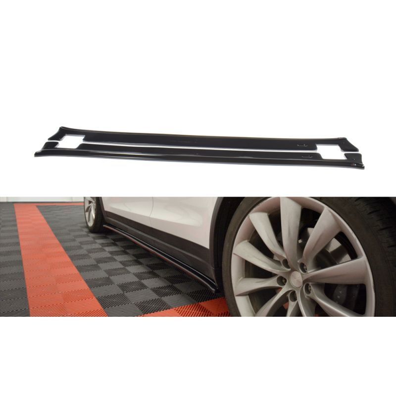 Maxton SIDE SKIRTS DIFFUSERS V.1 TESLA MODEL X Gloss Black, Tesla