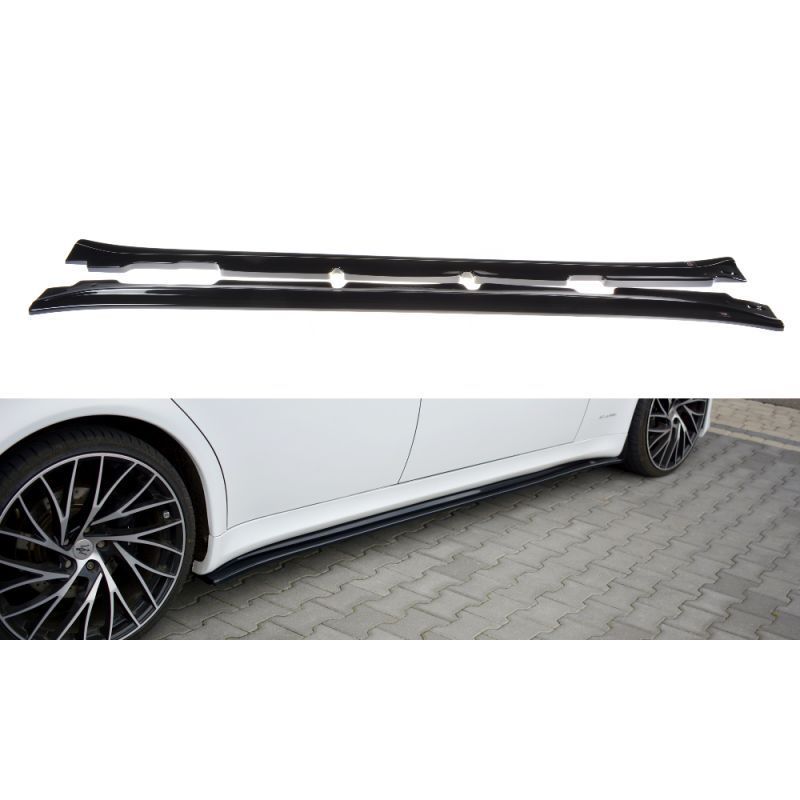 Maxton SIDE SKIRTS DIFFUSERS MASERATI QUATTROPORTE MK5 FACELIFT Gloss Black, Maserati