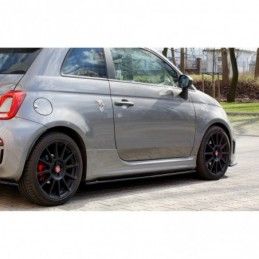 Maxton SIDE SKIRTS DIFFUSERS FIAT 500 ABARTH MK1 FACELIFT Gloss Black, 500