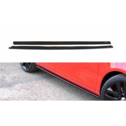 Maxton Side Skirts Diffusers Skoda Fabia RS Mk2 Gloss Black, Fabia II