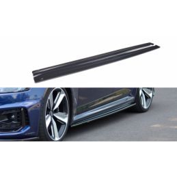 Maxton Side Skirts Diffusers Audi RS4 B9 Gloss Black, A4 B9