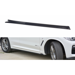 Maxton SIDE SKIRTS DIFFUSERS V. for BMW X3 M40d / M40i / M-Pack G01 Gloss Black, X3 G01