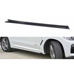 Maxton SIDE SKIRTS DIFFUSERS V. for BMW X3 M40d / M40i / M-Pack G01 Gloss Black, X3 G01