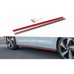 tuning SIDE SKIRTS DIFFUSERS VW POLO MK6 GTI Gloss Black