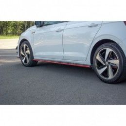 Maxton SIDE SKIRTS DIFFUSERS VW POLO MK6 GTI Gloss Black, Polo Mk6