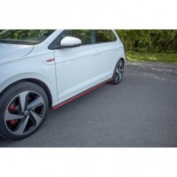 Maxton SIDE SKIRTS DIFFUSERS VW POLO MK6 GTI Gloss Black, Polo Mk6