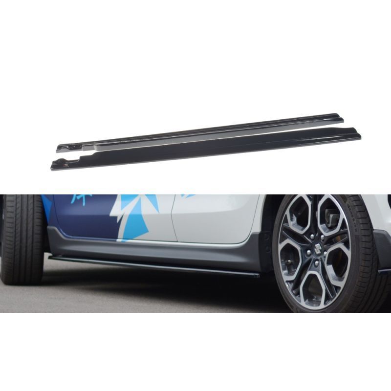 Maxton SIDE SKIRTS DIFFUSERS SUZUKI SWIFT 6 SPORT Gloss Black, Suzuki