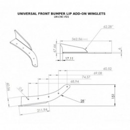 Maxton UNIVERSAL FRONT BUMPER LIP ADD-ON WINGLETS , Accessoires