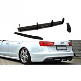 Maxton Rear Diffuser & Rear Side Splitters Audi A6 S-Line C7 (exhaust 1x2) , A6/S6/RS6 4G C7 