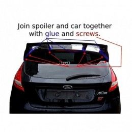 Maxton Roof Spoiler (RS Look) Ford Fiesta Mk7 / Mk7 FL Not primed, Fiesta Mk7 / 7.5