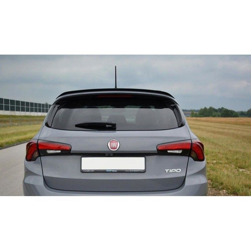 Maxton SPOILER EXTENSION Fiat Tipo S-Design Gloss Black, Tipo