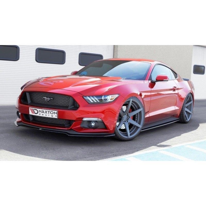 Maxton Front Splitter Ford Mustang Mk6 Gloss Black, Mustang