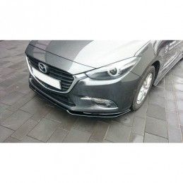 Maxton FRONT SPLITTER v.1 Mazda 3 BN (Mk3) Facelift Gloss Black, Mazda 3