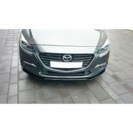 Maxton FRONT SPLITTER v.1 Mazda 3 BN (Mk3) Facelift Gloss Black, Mazda 3