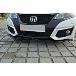 Maxton FRONT SPLITTER Honda Civic Mk9 Facelift Gloss Black, CIVIC