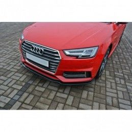 Maxton Front Splitter V.1 Audi S4 / A4 S-Line B9 Gloss Black, A4 B9