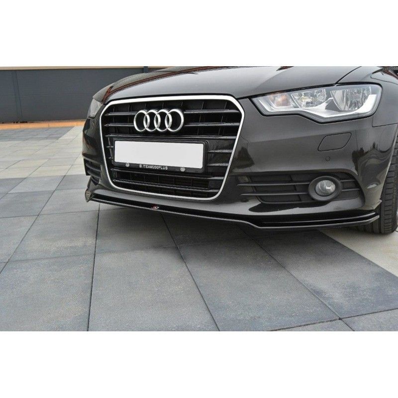 Maxton FRONT SPLITTER V.1 Audi A6 C7 Gloss Black, A6/S6/RS6 4G C7 