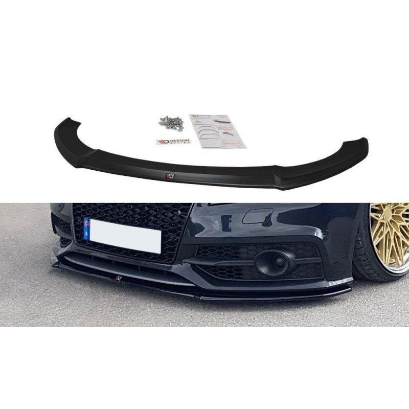 Maxton FRONT SPLITTER V.1 Audi A7 Mk1 S-Line Gloss Black, A7/ S7 / RS7 - C7