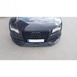 Maxton FRONT SPLITTER V.1 Audi A7 Mk1 S-Line Gloss Black, A7/ S7 / RS7 - C7