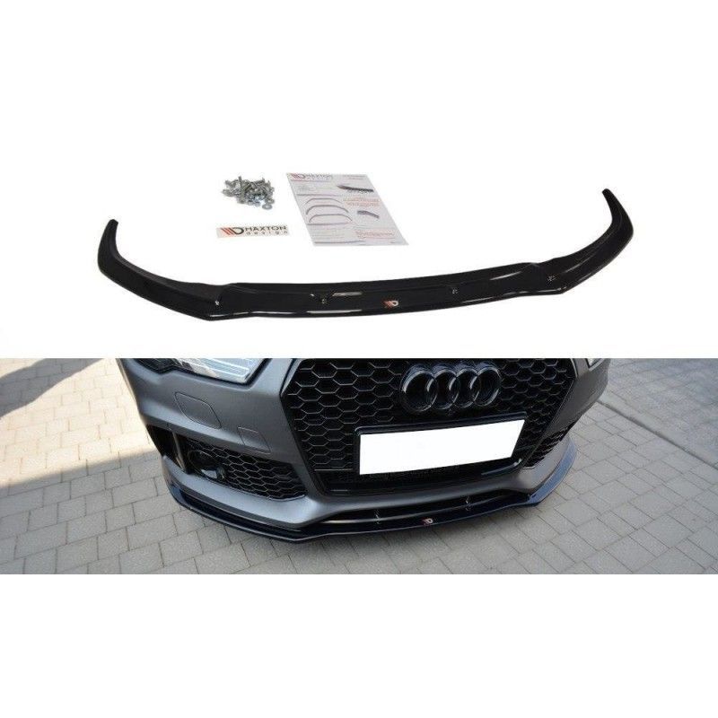 Maxton FRONT SPLITTER V.1 Audi RS7 Facelift Gloss Black, A7/ S7 / RS7 - C7