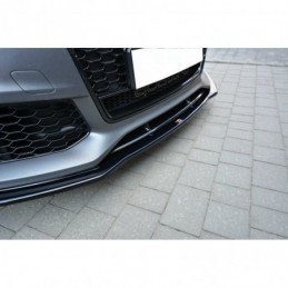 Maxton FRONT SPLITTER V.1 Audi RS7 Facelift Gloss Black, A7/ S7 / RS7 - C7