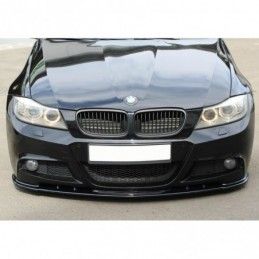 Maxton FRONT SPLITTER V.1 for BMW 3 E91 M-PACK FACELIFT Gloss Black, Serie 3 E90/ E91