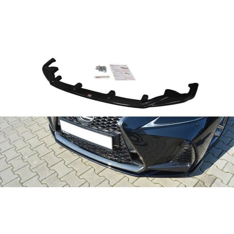 Maxton FRONT SPLITTER V.1 Lexus IS Mk3 Facelift F-Sport Gloss Black, Lexus