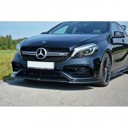 Maxton FRONT SPLITTER V.1 Mercedes A W176 AMG Facelift Gloss Black, CLASSE A