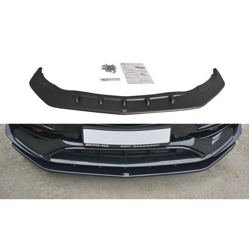 Maxton FRONT SPLITTER V.1 Mercedes CLA A45 AMG C117 Facelift Gloss Black, CLA C117