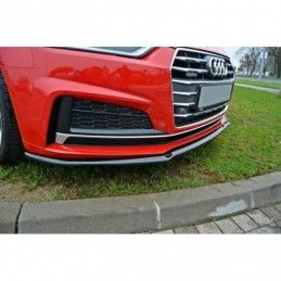 Maxton FRONT SPLITTER V.2 Audi A5 F5 S-Line Gloss Black, A5 F5