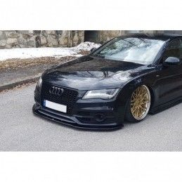 Maxton FRONT SPLITTER V.2 Audi A7 Mk1 S-Line Gloss Black, A7/ S7 / RS7 - C7