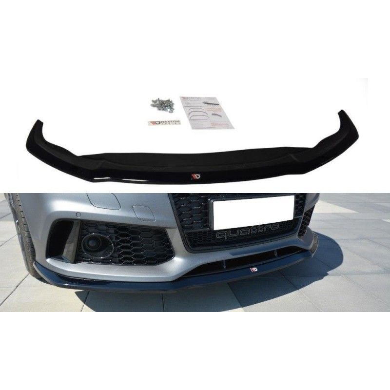 Maxton FRONT SPLITTER V.2 Audi RS7 Facelift Gloss Black, A7/ S7 / RS7 - C7