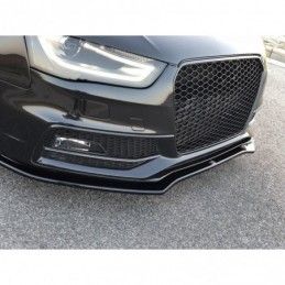 Maxton Front Splitter V.2 Audi S4 B8 FL Gloss Black, A4/S4 B8