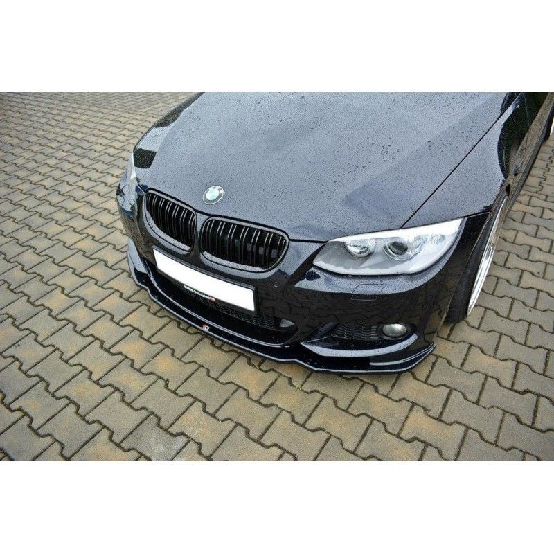 Maxton FRONT SPLITTER V.2 for BMW 3 E92 M-PACK FACELIFT Gloss Black, Serie 3 E92/ E93/ M3