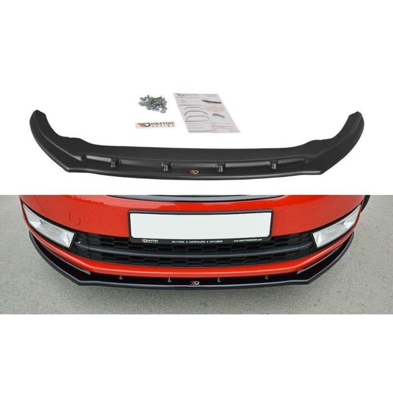 Maxton Front Splitter V.2 Skoda Rapid Gloss Black, Rapid