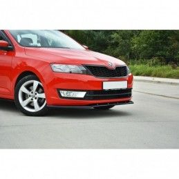 Maxton Front Splitter V.2 Skoda Rapid Gloss Black, Rapid