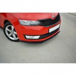 Maxton Front Splitter V.2 Skoda Rapid Gloss Black, Rapid