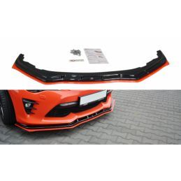 Maxton FRONT SPLITTER V.4 TOYOTA GT86 FACELIFT Gloss Black + Red, GT86