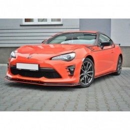 Maxton FRONT SPLITTER V.4 TOYOTA GT86 FACELIFT Gloss Black + Red, GT86