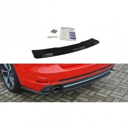 Maxton CENTRAL REAR SPLITTER Audi A4 B9 S-Line Gloss Black, A4 B9