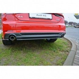 Maxton CENTRAL REAR SPLITTER Audi A5 F5 S-Line (without vertical bars) Gloss Black, A5 F5